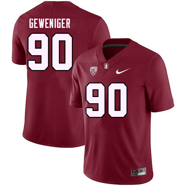 Men #90 Gavin Geweniger Stanford Cardinal College Football Jerseys Stitched Sale-Cardinal - Click Image to Close